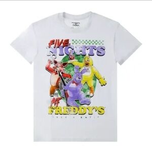 Five Nights at Freddy's White Graphic Tee